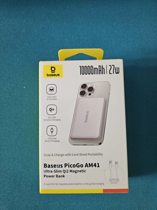 Power bank Baseus PicoGo Ultra-Slim Qi2 Magnetic 10000 mAh