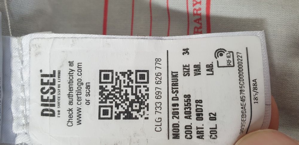 Diesel D - Strukt Slim Fit Mens Size 34/32 НОВО! ОРИГИНАЛ! Мъжки Дънки