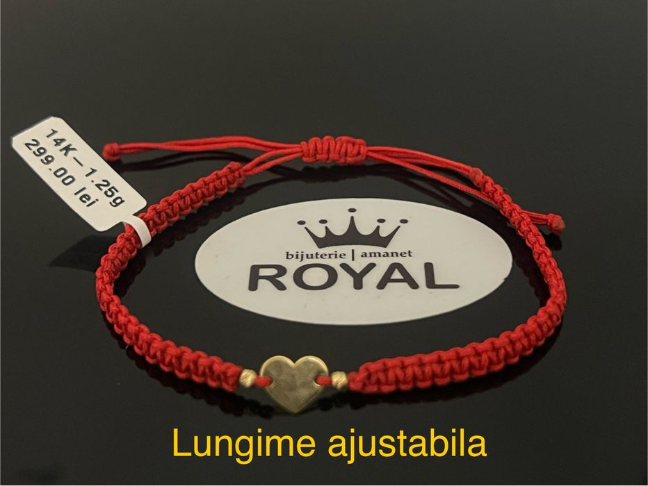 Bijuteria Royal CB : Bratara aur 14k copii cu snur 1,25gr