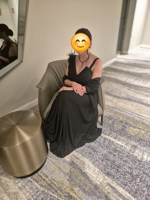 Официална черна рокля р-р L (за бал,сватба...)