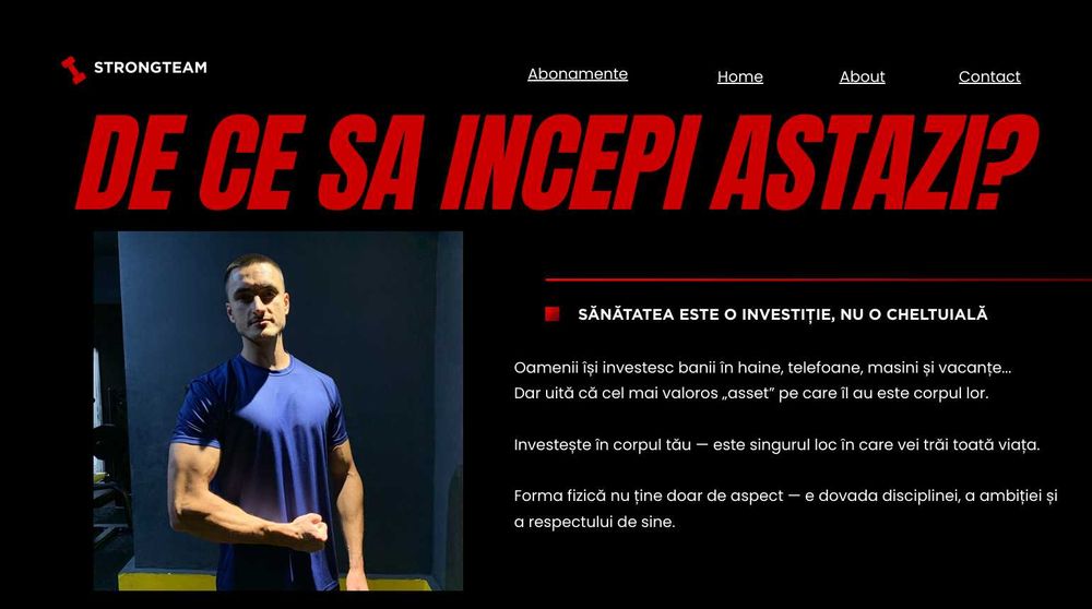 Plan antrenament fitness personalizat, definire/masa musculara