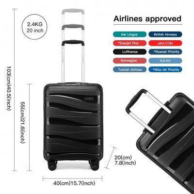 Куфар за пътуване Коно 55 см(В) ,40 см(Ш) ,20 см(Д); 2,41 кг, 39 литра