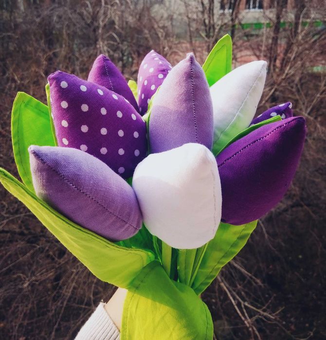 Цветя от текстил - ръчна изработка