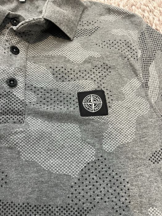 Stone Island Camo-оригинална мъжка тениска с яка