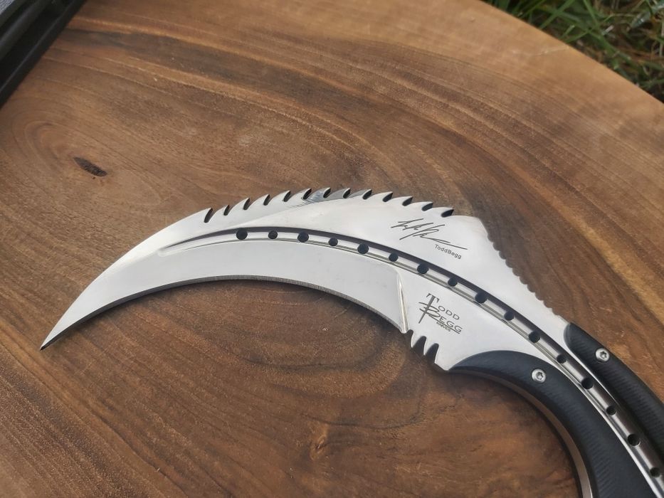 Тактически нож карамбит Todd Begg с полимерна кания,Full Tang