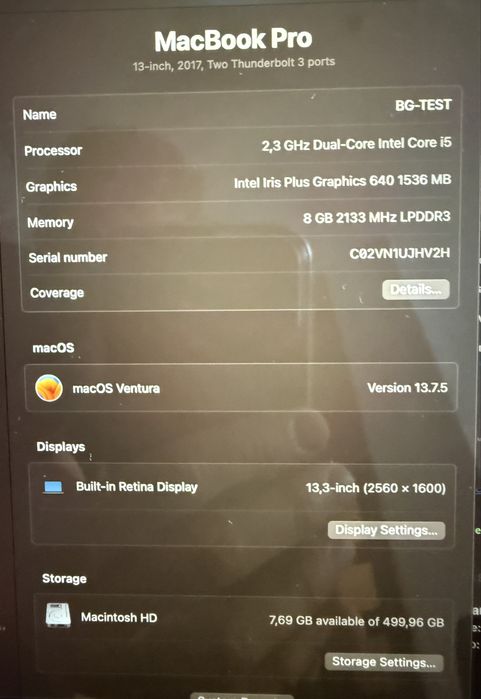 MacBook Pro 2017