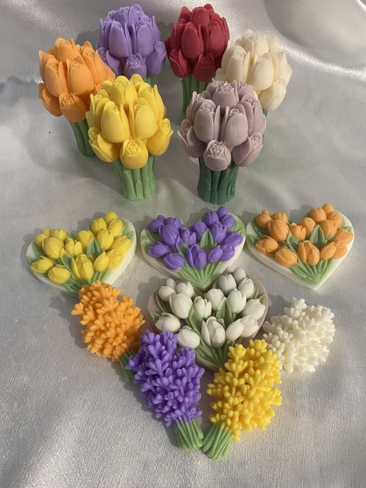 Martisoare/flori din ceara de soia