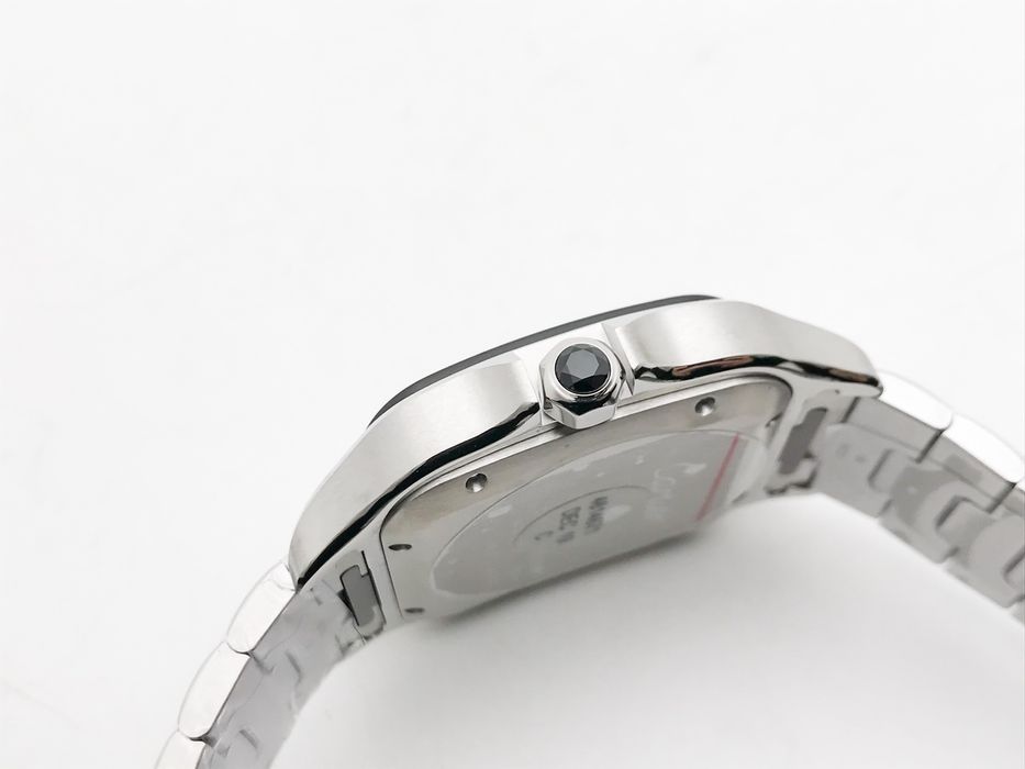 Cartier Santos de Cartier 40mm - сив циферблат - стоманена гривна - автоматичен - QC снимки