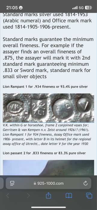 Sfestnic lumanare argint puritate 925 ! 1967 Candlestick Olanda