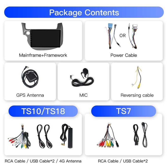 NAVIGATIE Android 14 Honda Fit Jazz 2007-2014 1/8 Gb  CarPlay +CAMERA
