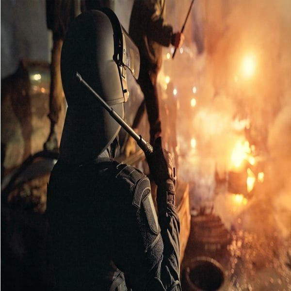 Baston telescopic profesional, Easy Lock ,toc rotativ, 61 cm, negru