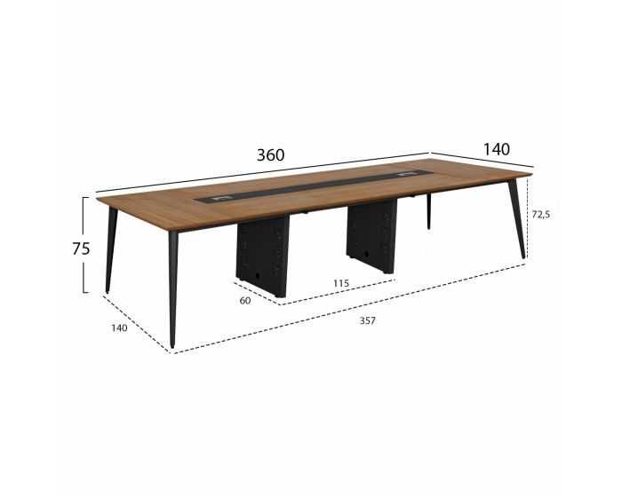 Професионална Конферентна маса Supreme 360x140x75см Безплатна Доставка