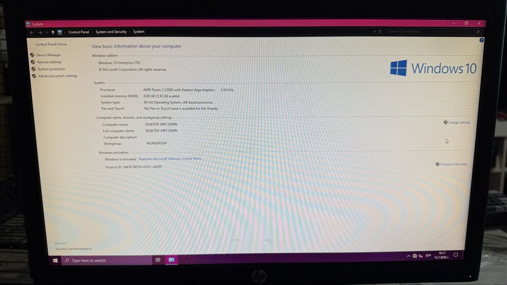 Компютър с Ryzen 3 2200G