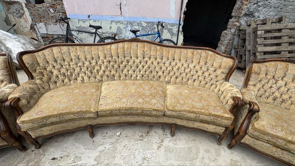 Set 2 fotolii si canapea deosebit vintage stare exceptionala