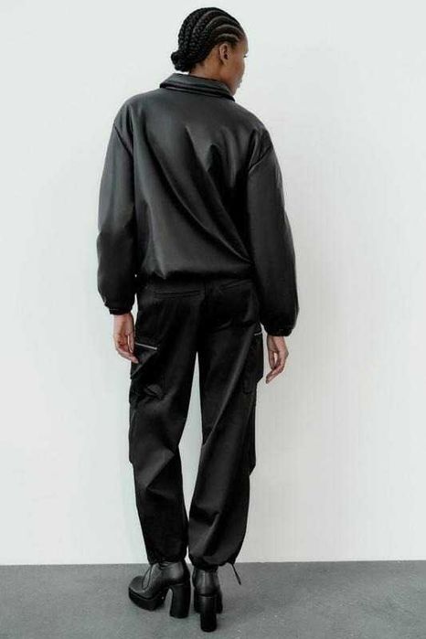 Ново кожено пухено яке Zara, XS