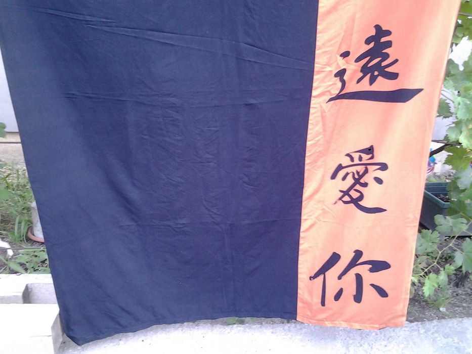 2. Literele Japoneze, Lenjerie pat 1 persoana 130 x 200 microfibra