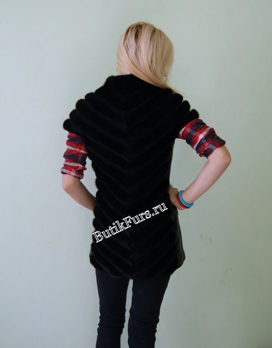 Норковая жилетка как на фото только вся из меха