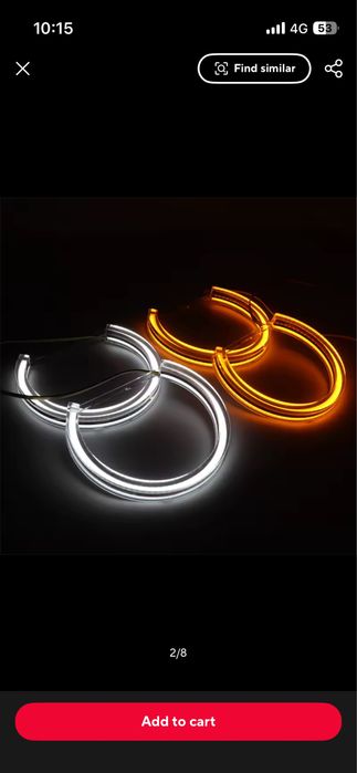 Продавам Crystal LED Angel Eyes White/Yellow (Switchback) за BMW E46 / E39 / E38 / E36