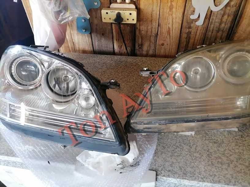 Стъкла Капаци Мерцедес ML W164 Mercedes 2005 - 2008 Комплект Стъкла Фарове Капаци