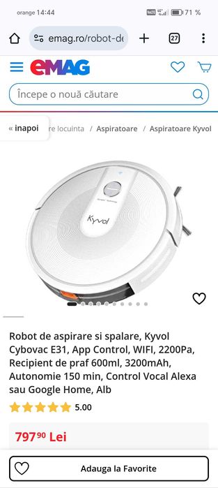 Robot De Aspirare Kyvol E31