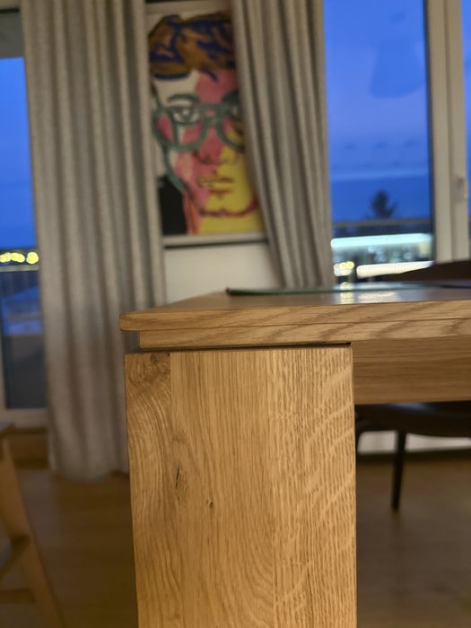 Маса разтегателна  естествен дъб 200/100 : 290/100