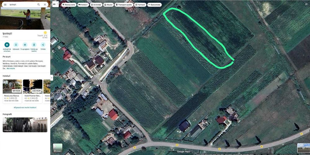 Vand teren extravilan 1800m, Ipotești, Botoșani