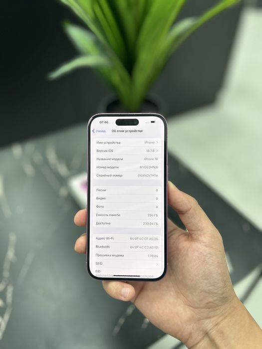 IPhone 16 , 256GB , 91% • Цп-499