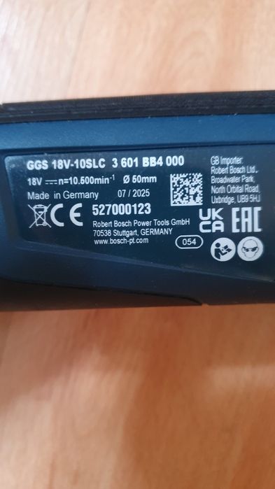 ,Bosch GGS 18V-10 SLC,polizor drept(biax) cu 3 viteze