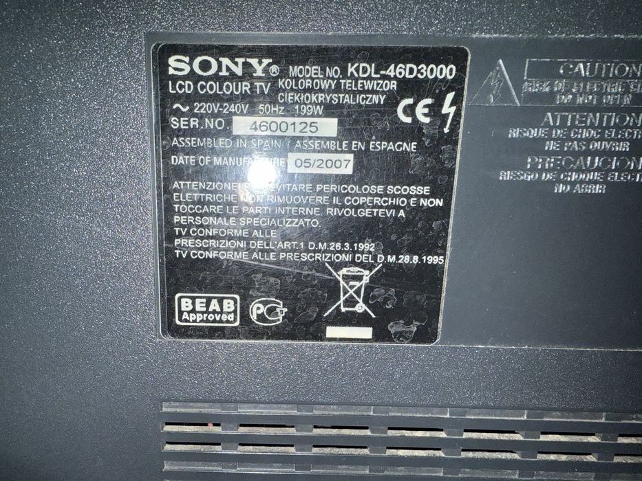 Телевизор sony bravia 116 диагональ