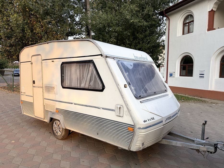 Rulotă Beyerland Vitesse de LUXE 380/2 (1993) – Ușoară și compactă, perfectă pentru 2/4 persoane