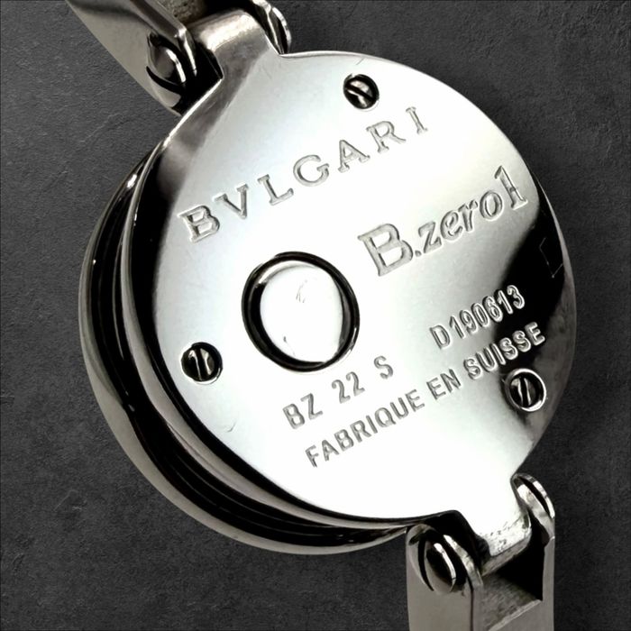 BVLGARI B.zero1 Black Dial Steel Bangle Watch Пълен Комплект