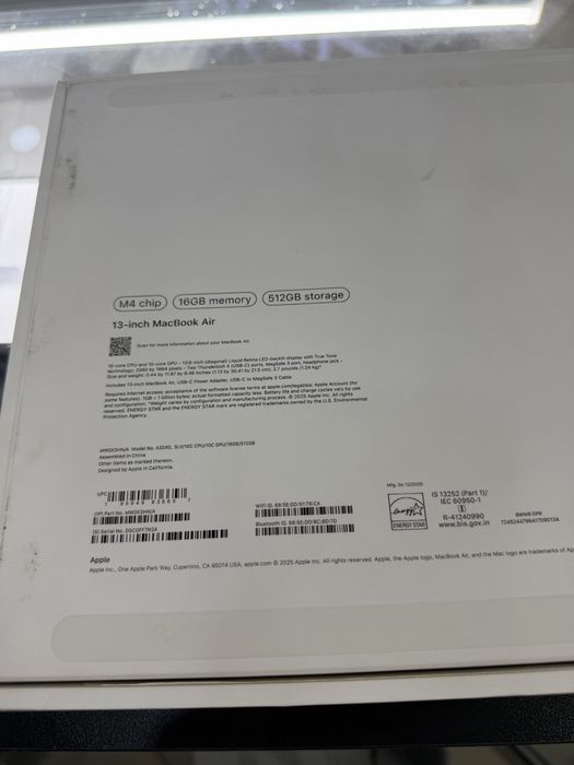 MacBook Air 13 M4 16/512/100% 3 цикл
