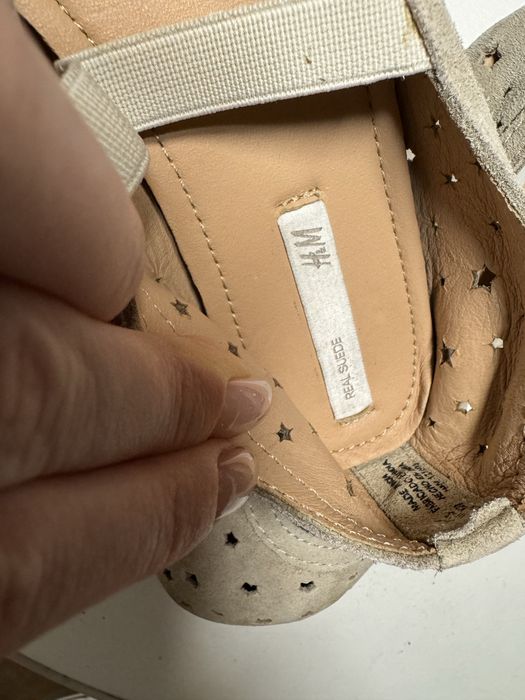 Замшевые балетки для девочки H&M