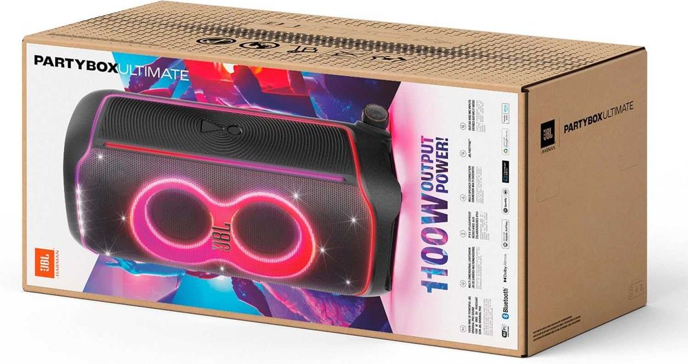Нова Аудио Система JBL Partybox Ultimate, 2 години Гаранция, 1100 W, Original Pro Sound, Dolby Atmos