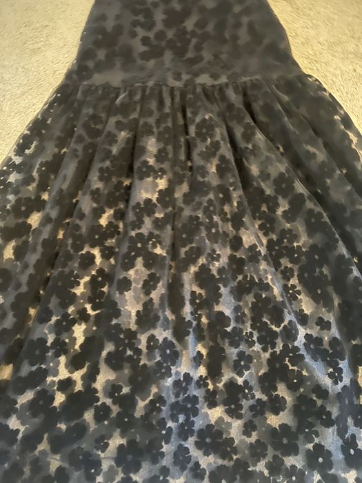 Fusta lunga Zara tull și catifea Xs