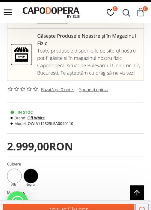 Off White - noi - marimea 38