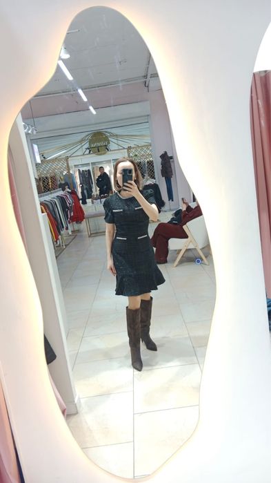 Твидовое платье 46 размер