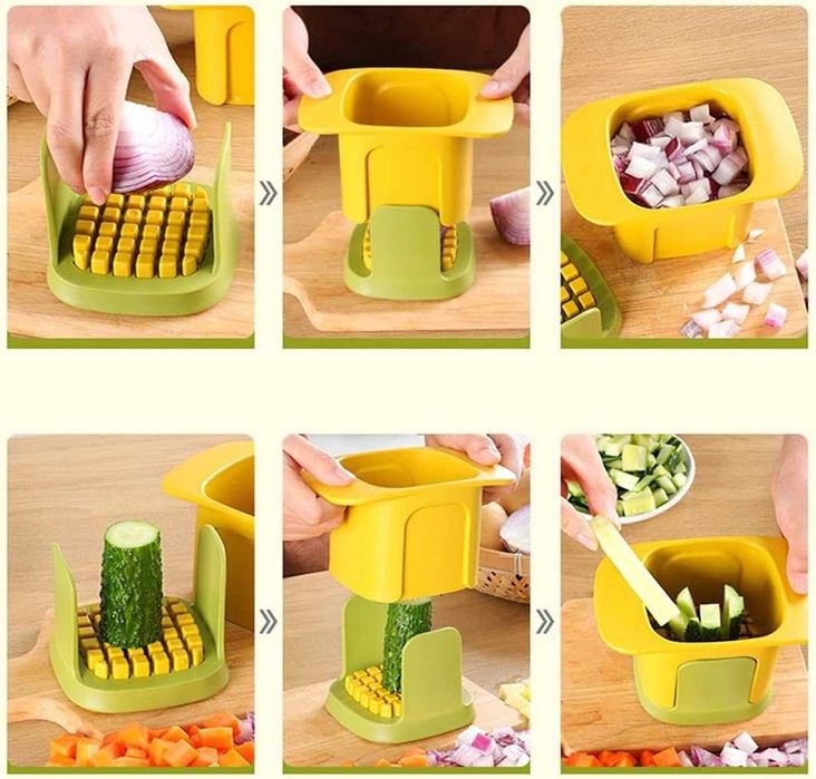 Feliator manual pentru legume lame din inox pt. salata de boeuf 10x10