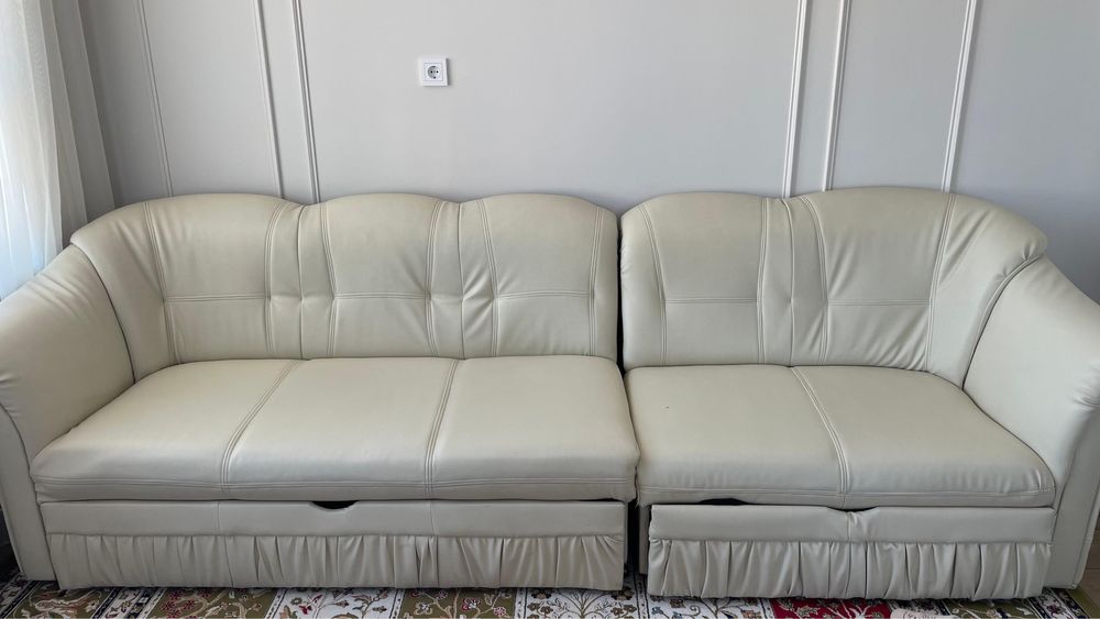 Натуральная кожа диван с креслом