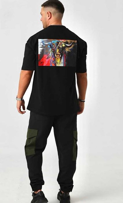 Мъжка тениска черна