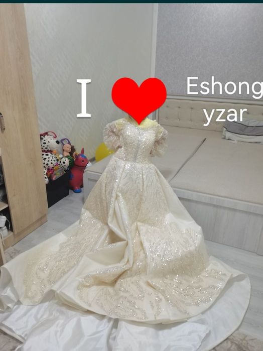 Келин куйлак биссер кулда тикилган келиштираман нархини тикилган