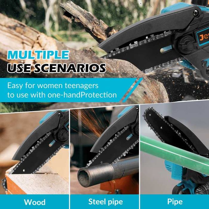 Shnursiz mini zanjirli arra, Мини-электропила без шнура