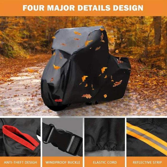 Prelata husa motocicleta scuter Waterproof 210D Material Oxford S-M 200cm 65lei, L 220cm 70lei,  XL 230 80lei, XXL 245cm 90lei, XXXL 265cm 100lei,
