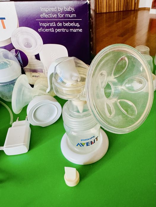 Акумулаторна помпа за кърма Avent Natural Motion Premium, хладилна чанта Avent, ръчна помпа Avent