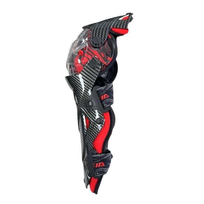 Мото наколенки PA968 комплект 2 бр.  карбон зелени/червени