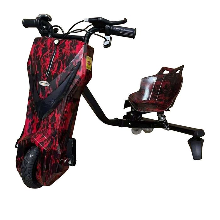 Tricicleta electrica drift pentru copii, Trike, 8 inch, cu accesorii