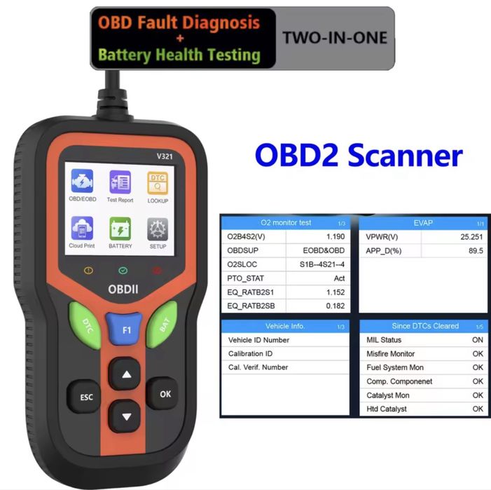 Tester/Diagnoza universala elementara V321 in limba Engleza