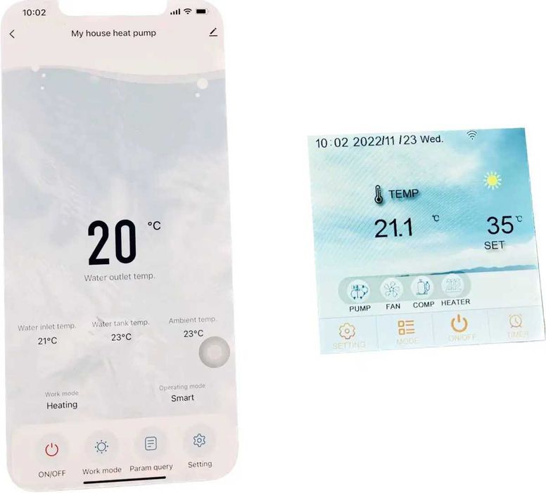 Инверторна термопомпа NETSU, въздух-вода, клас А++,  мощност 12 kW