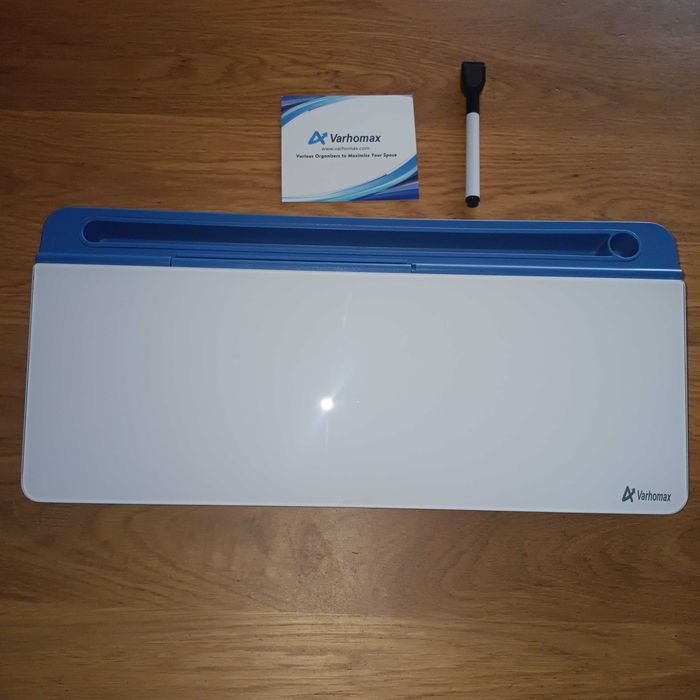 НОВА! Стъклена дъска за бюро с органайзер, отделения и стойка