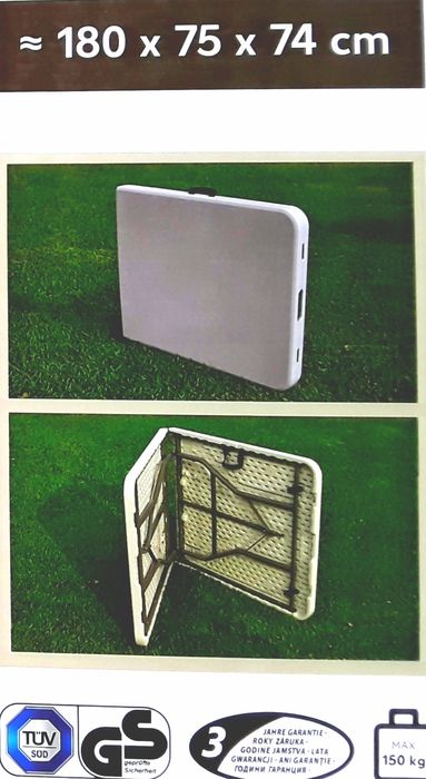 MASĂ PLIABILĂ Diplomat 180 x 75 x 74 Cm Albă Nouă - 250 Lei